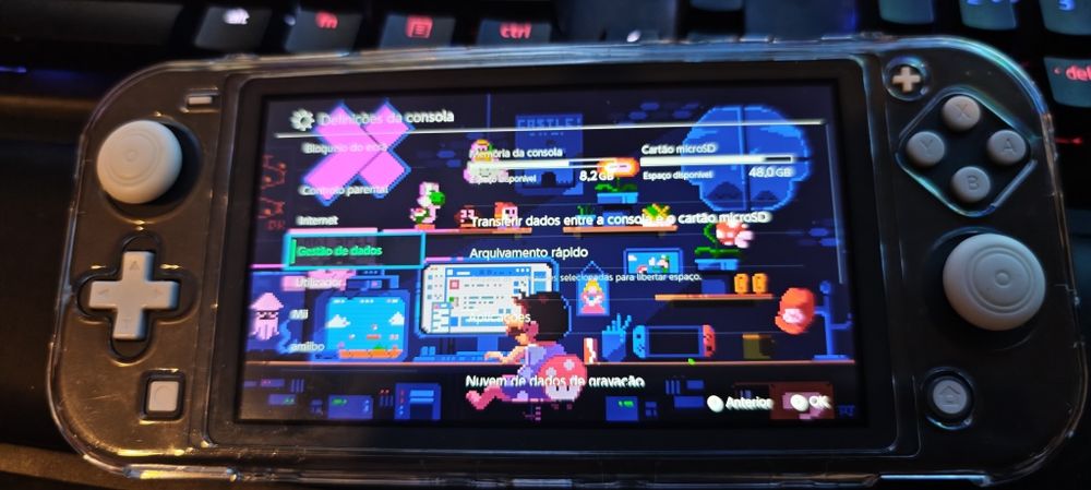Nintendo switch lite desbloqueada 256GB