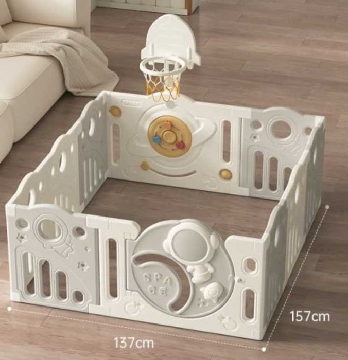 Kojec dla dziecka modułowy, regulowany, składany dla dzieci wraz z domkiem - model ASTRONAUTA