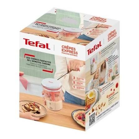 NOWY Mikser ręczny do ciast z miarką TEFAL Pancake Express 900ml GOFRY