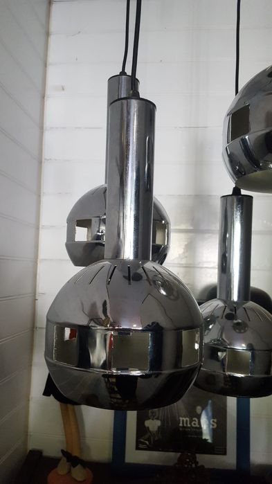 Candeeiro teto space age metal