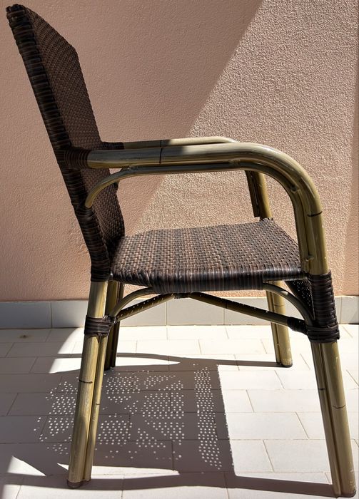 4 cadeiras de exterior em rattan – 2 cores