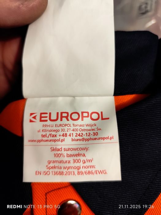 Ubranie robocze europol 176-182