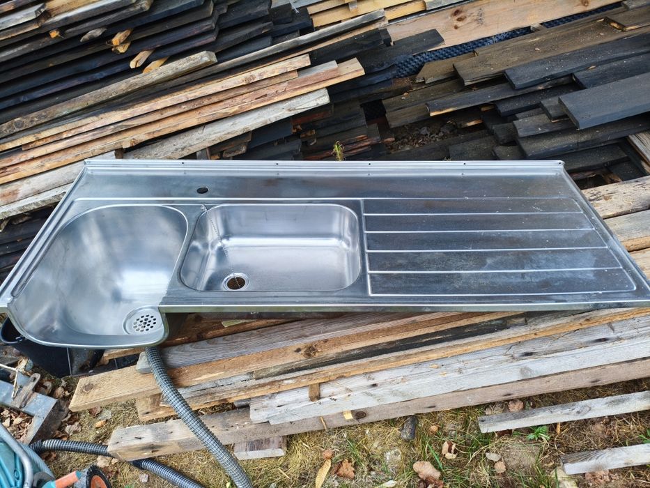 DUŻY i głęboki 2.komorowy zlew  200x60