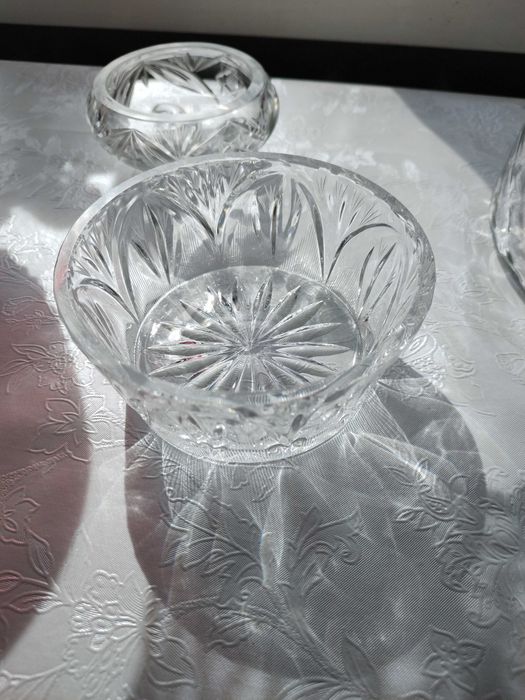 Salaterka Kryształ pięknie szlifowany śr. 13cm