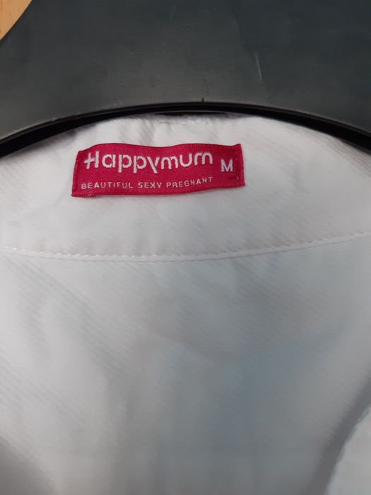 Biała koszula ciążowa r.M Happy mum - Delika shirt