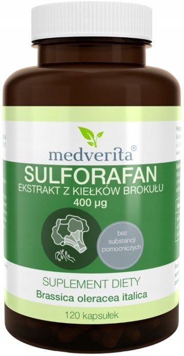 MEDVERITA Sulforafan 400µg ekstrakt z kiełków brokułu ODPORNOŚĆ 120 kaps.