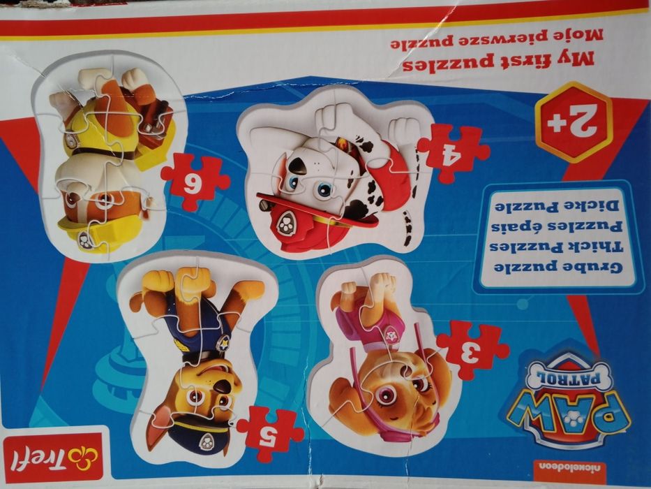 Цупкі пазли 4 в 1 для найменших Щенячий патруль Свинка Пеппа
