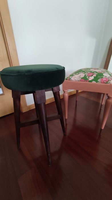 Banquetas e banco upcycled