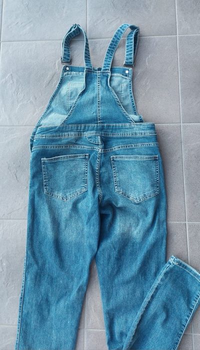 Spodnie ogrodniczki jeansowe proste S/M