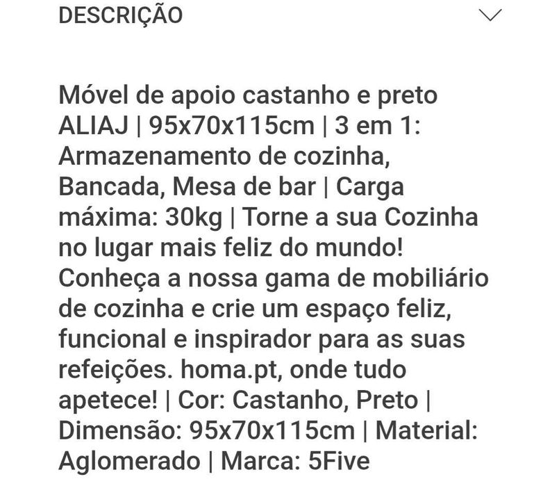 Bancada apoio cozinha semi nova