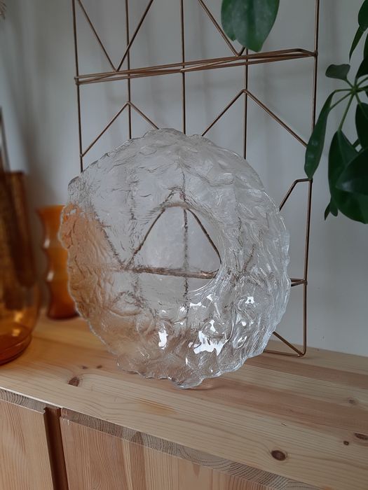 Duża patera misa Skandynawia lata 70 szkło Szwecja Pukeberg midcentury