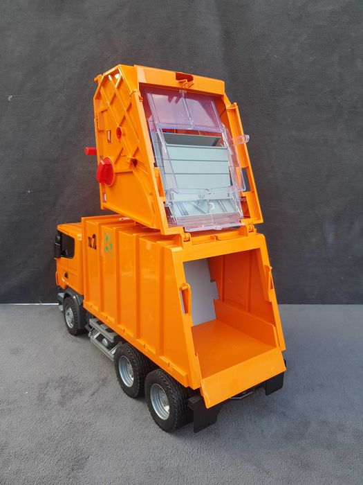 Bruder 03560 Scania R Śmieciarka pomarańczowa