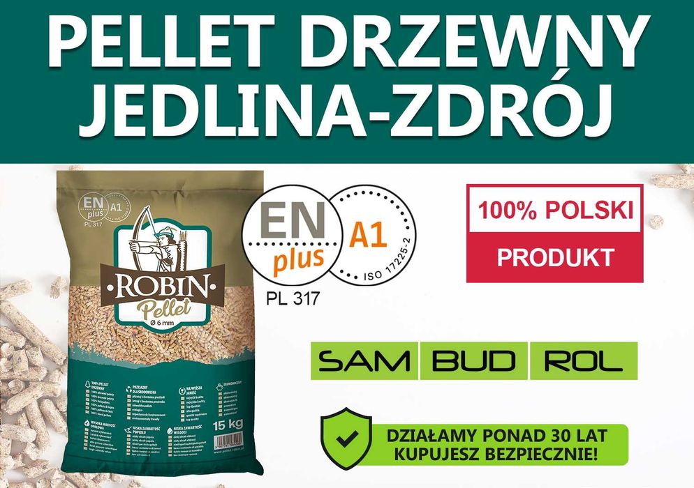 Pellet drzewny JEDLINA ZDRÓJ, certyfikat A1 ENplus, TRANSPORT