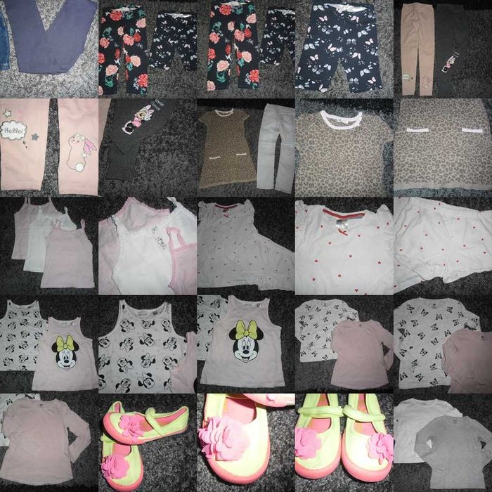 H&M,next,zara PAKA firmo DLA córci -lato 122/128- 6-8 lat 56szt+gratis