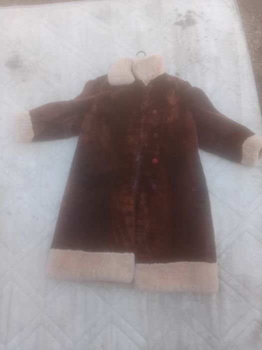 Kożuch damski wełniany owczy skóra naturalny S XS L