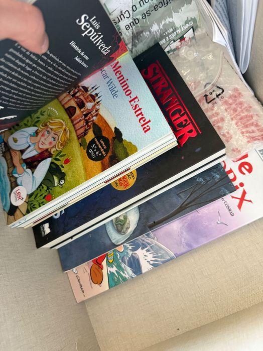 Livros variados, pequenos, infanties LER+ plano nacional de leitura