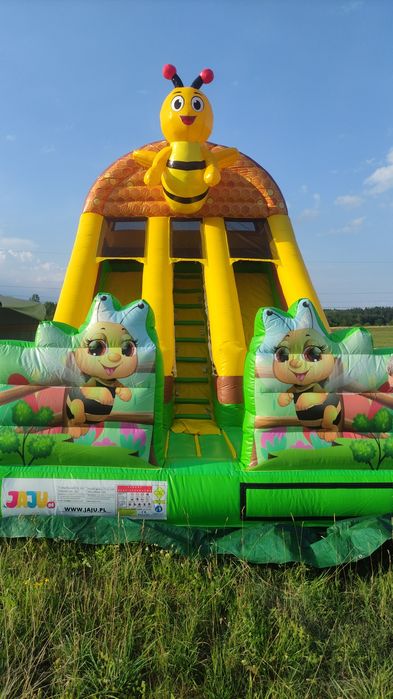 Dmuchaniec dmuchana zjeżdżalnia PIANA PARTY żywe maskotki wynajem