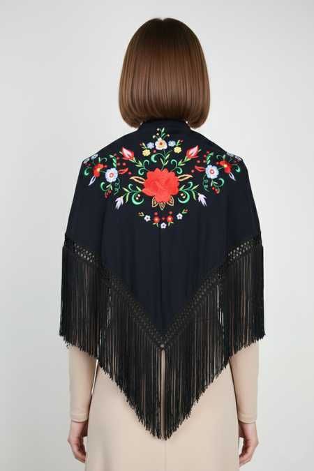 Xaile Bordado à Máquina (tipo Sevilhana)