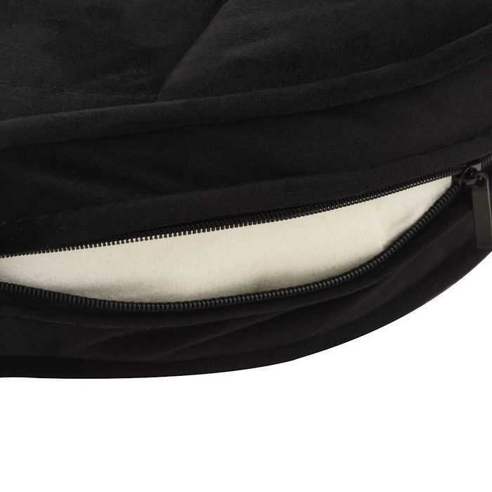 Vidaxl Sofa Dla Psa, Czarna, 48X48X32 Cm, Plusz I Sztuczna Skóra