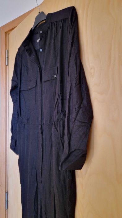 Macacão preto Zara de manga comprida, tamanho S