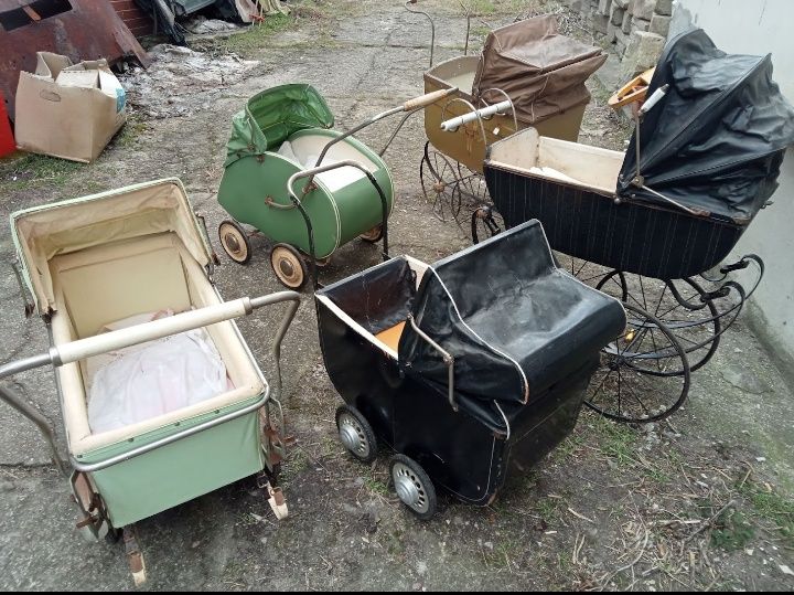 Stare wózki wózek XIX/XXw. Oryginały Antyki. Sygnowane