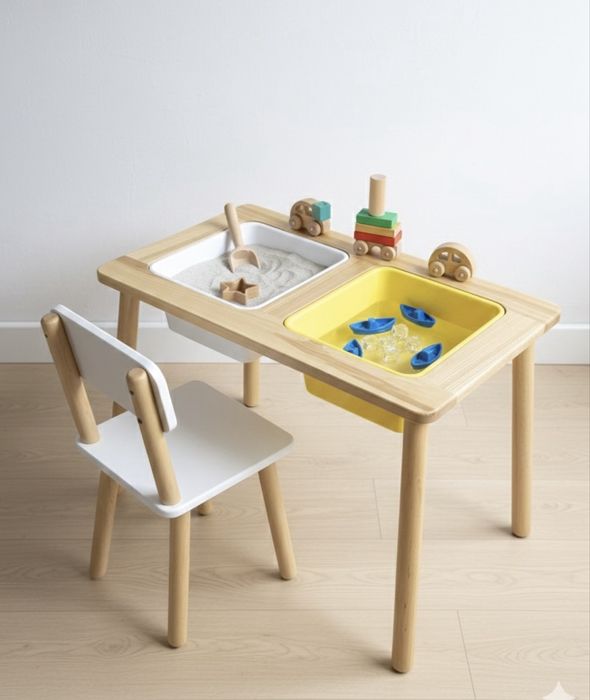 Столик для немовлят інклюзивний дерево меблі дитячі садочок стільчик