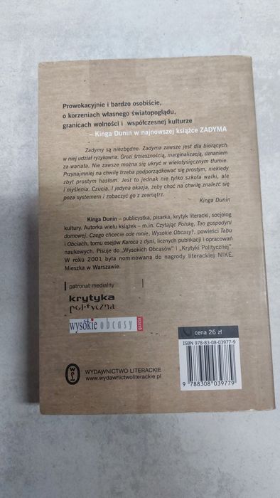 Zadyma. Kinga Dunin