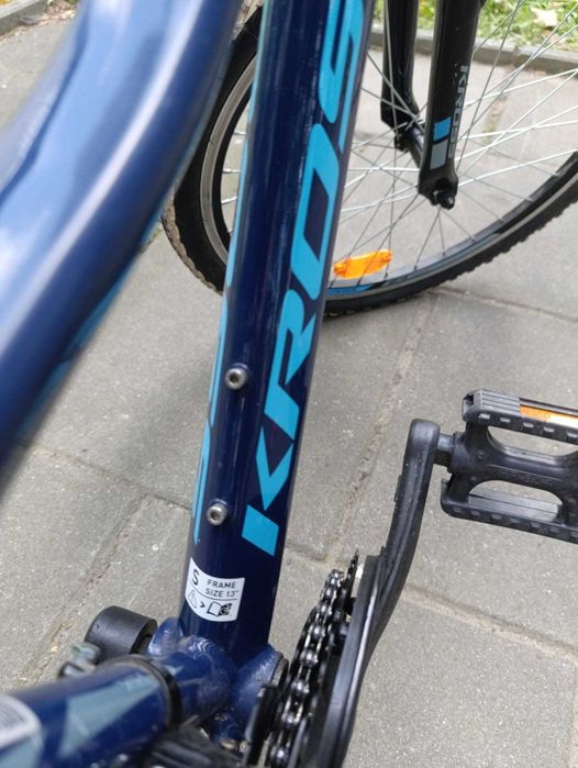 Rower Kross Hexagon JR 1.0/ koła 24" czarny/niebieski połysk