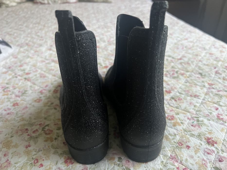 Botas Cubanas Pretas com Brilho