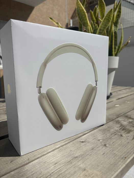 AirPods Max branco/prata com caixa e acessórios