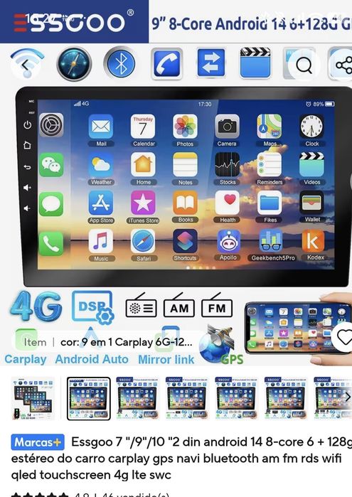 Carplay 10 polegadas