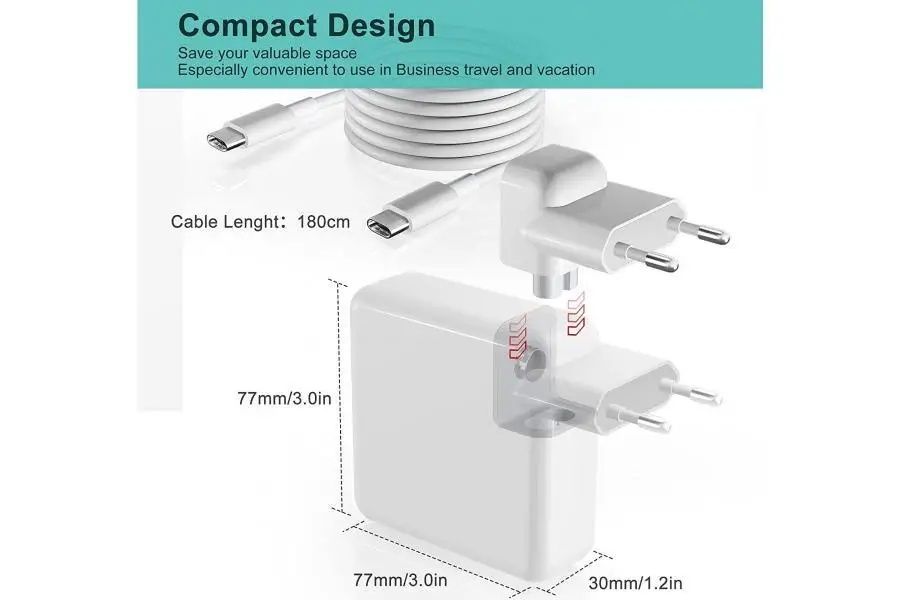 Блок живлення 96W USB-C Power Adapter для MacBook Pro 13-15" (2016-2023) MacBook Air (2018-2024)