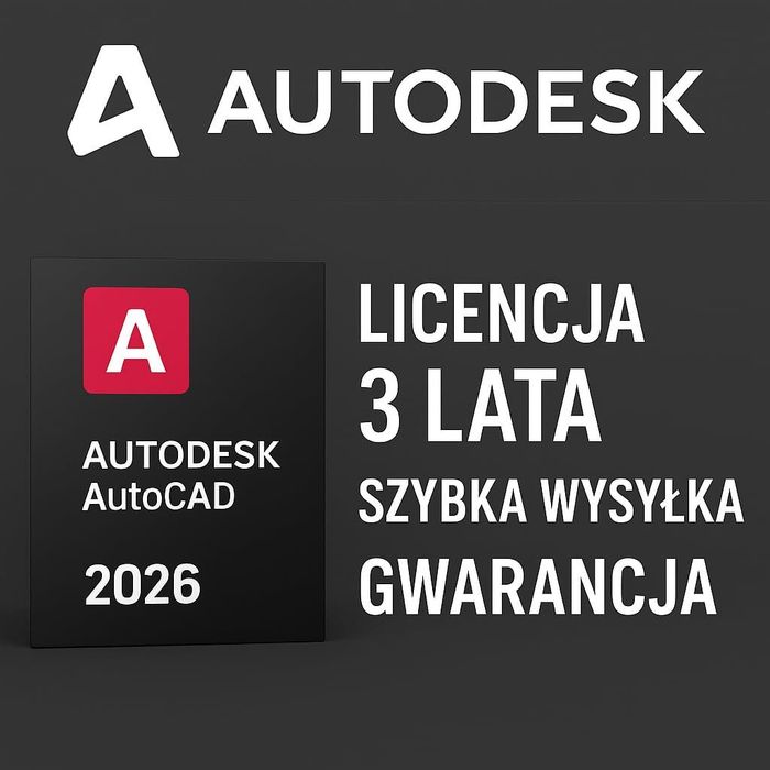 AutoCAD 2026 - Oficjalny klucz / 3 lata Gwarancja