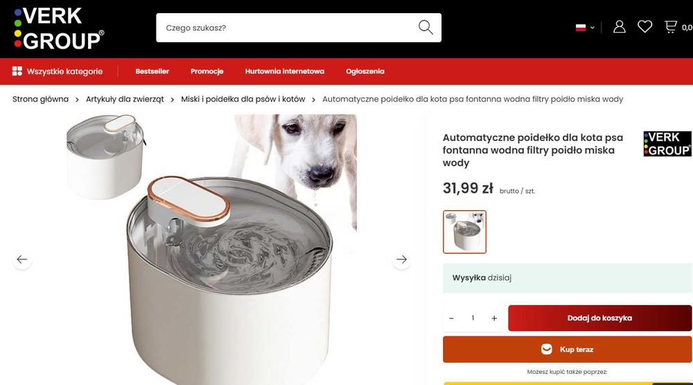 Dla kota: automatyczne poidełko+3 interaktywne piłki +drapak z piłką *