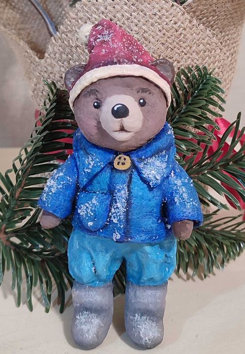 Іграшка ватна, ведмедик, handmade