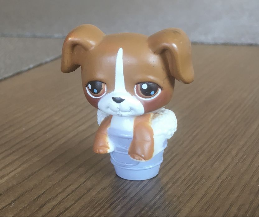 Nakładka na ołówek, długopis LPS piesek bokser Littlest Pet Shop