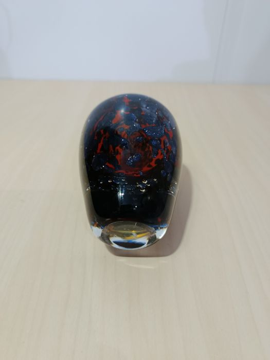 Vaso em Vidro Artístico Italiano – Crisalcor – Peça Soprada e Assinada