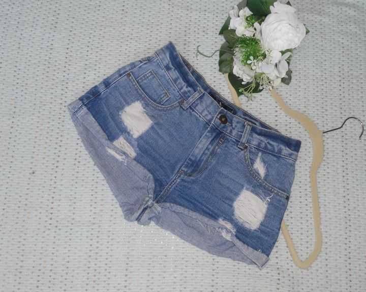 Medicine Krótkie spodenki jeansowe vintage dziury 36 S #26