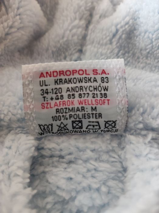 Szlafrok ciepły damski z haftem 'Kochana mama' rozmiar M