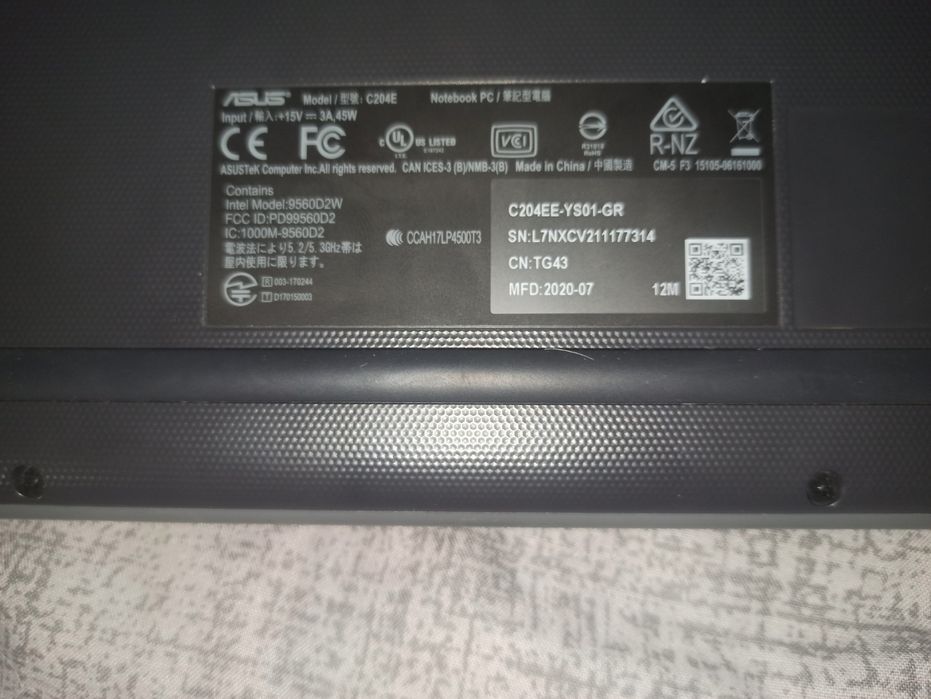 Chromebook Asus C204E 11,6 N4000 4gb DDR4 16gb ssd Play Market