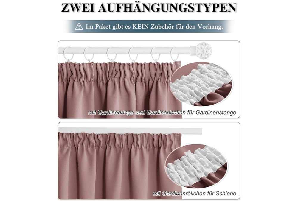 2 Pack Zasłony 140x245. Zaciemniające Termiczne Na Żabki