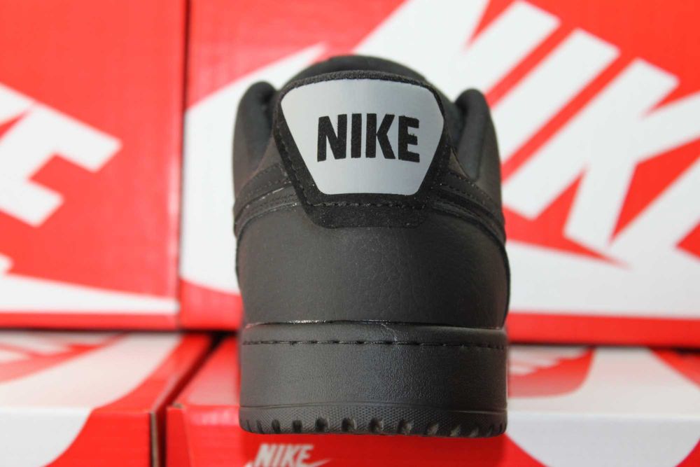 Nike  черные кеды кроссовки кросівки из натуральной кожи(код:26-22чер)