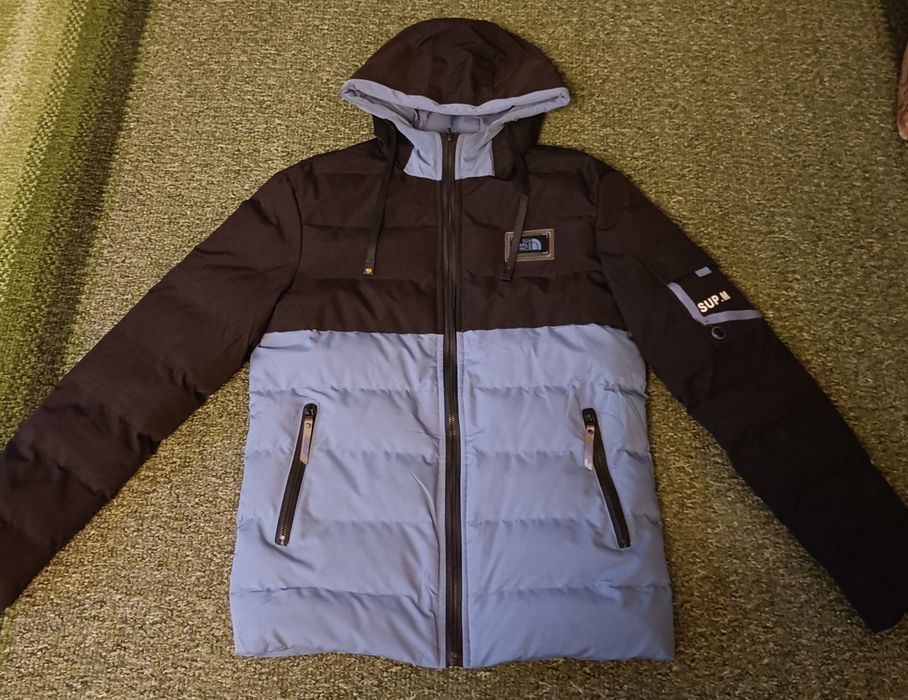 Чоловіча чорно-синя зимова куртка-трансформер