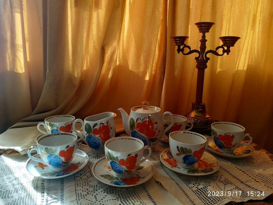 Сервиз чайный Полтавский ФЗ.Сервиз кофейный ПФЗ.Коньячн. набор