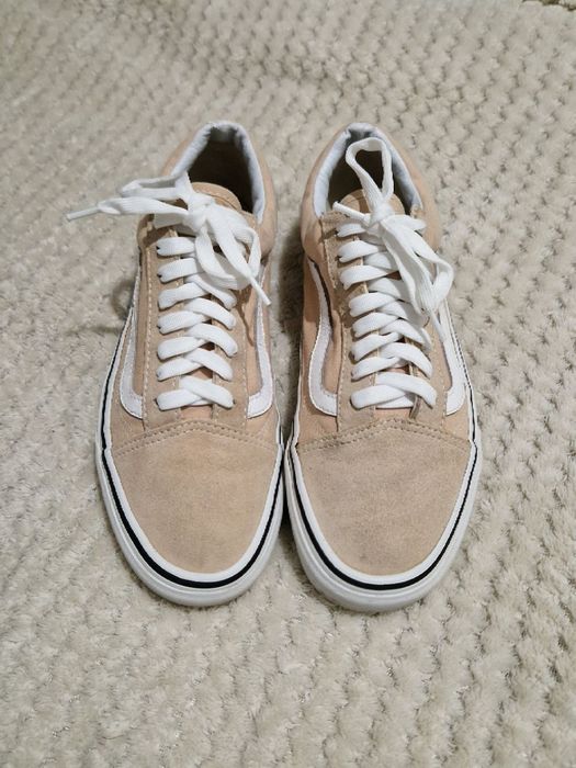 Бежевые кеды ванс vans old school 39 р 25 см