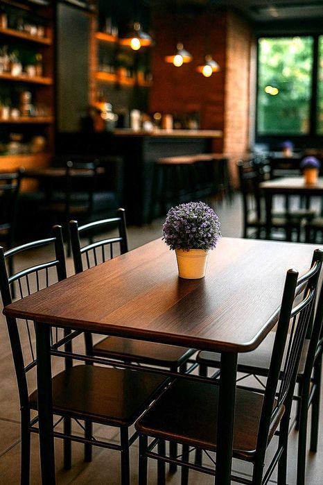 Mesa 4 cadeiras NOVAS cafes restaurantes particulares paga na entrega