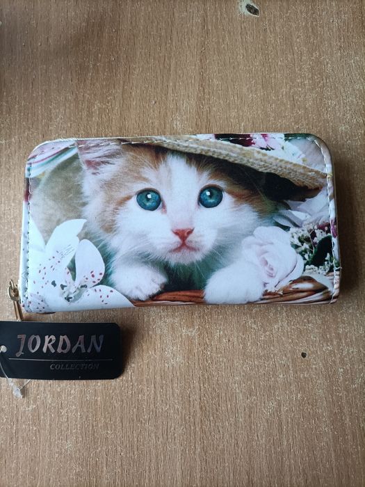 Nowy portfel w kotki