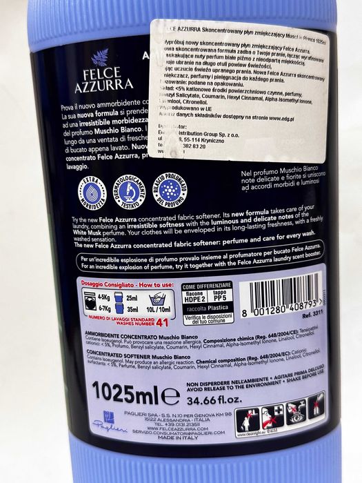 Koncentrat do płukania Felce Azzurra Muschio Bianco 1025ml