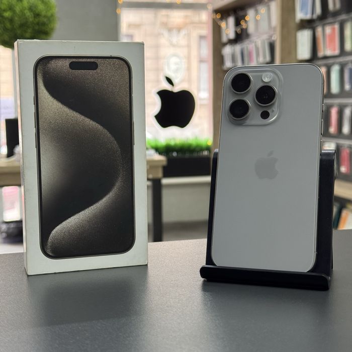 Фізична сім - iPhone 15 Pro Natural Titanium 128 GB Магазин / Гарантія