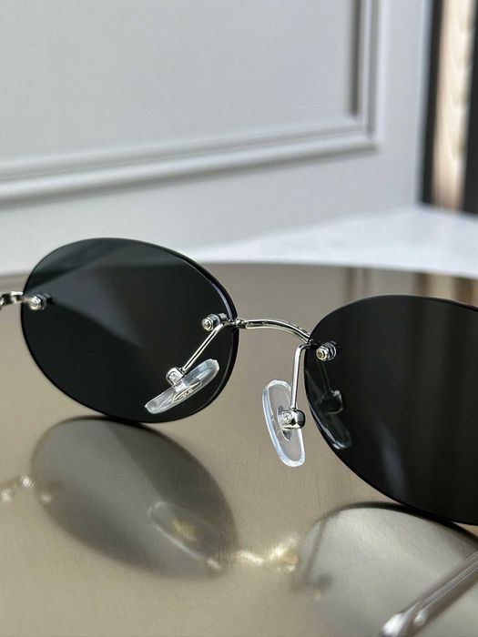 Сонцезахисні окуляри Ray-Ban RB3767 срібло, темна лінза, безободкові, овальні, унісекс, оригінал